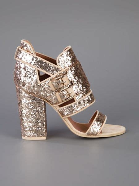 Givenchy Glitter Block Heel Sandals for Women 